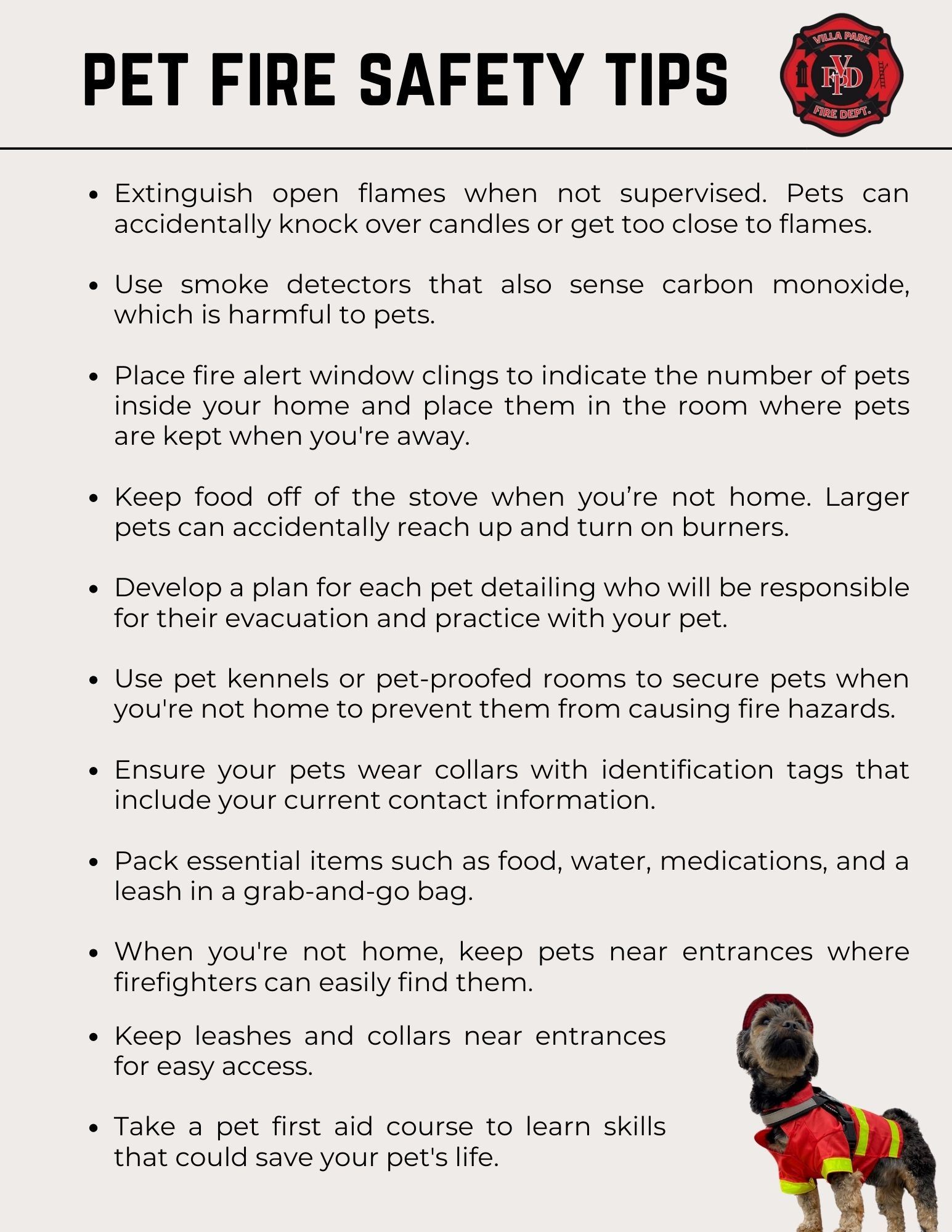 Pet Fire Safety